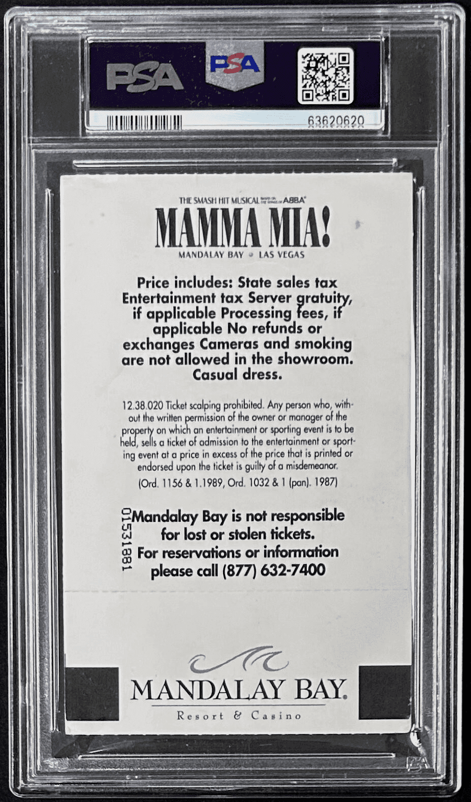 Nick Diaz Debut and 1st UFC Win Ticket Stub 2003 UFC 44 PSA VG-EX 4 Ticket Stub nick-diaz-debut-1st-ufc-win, view 3, supplier stock photo