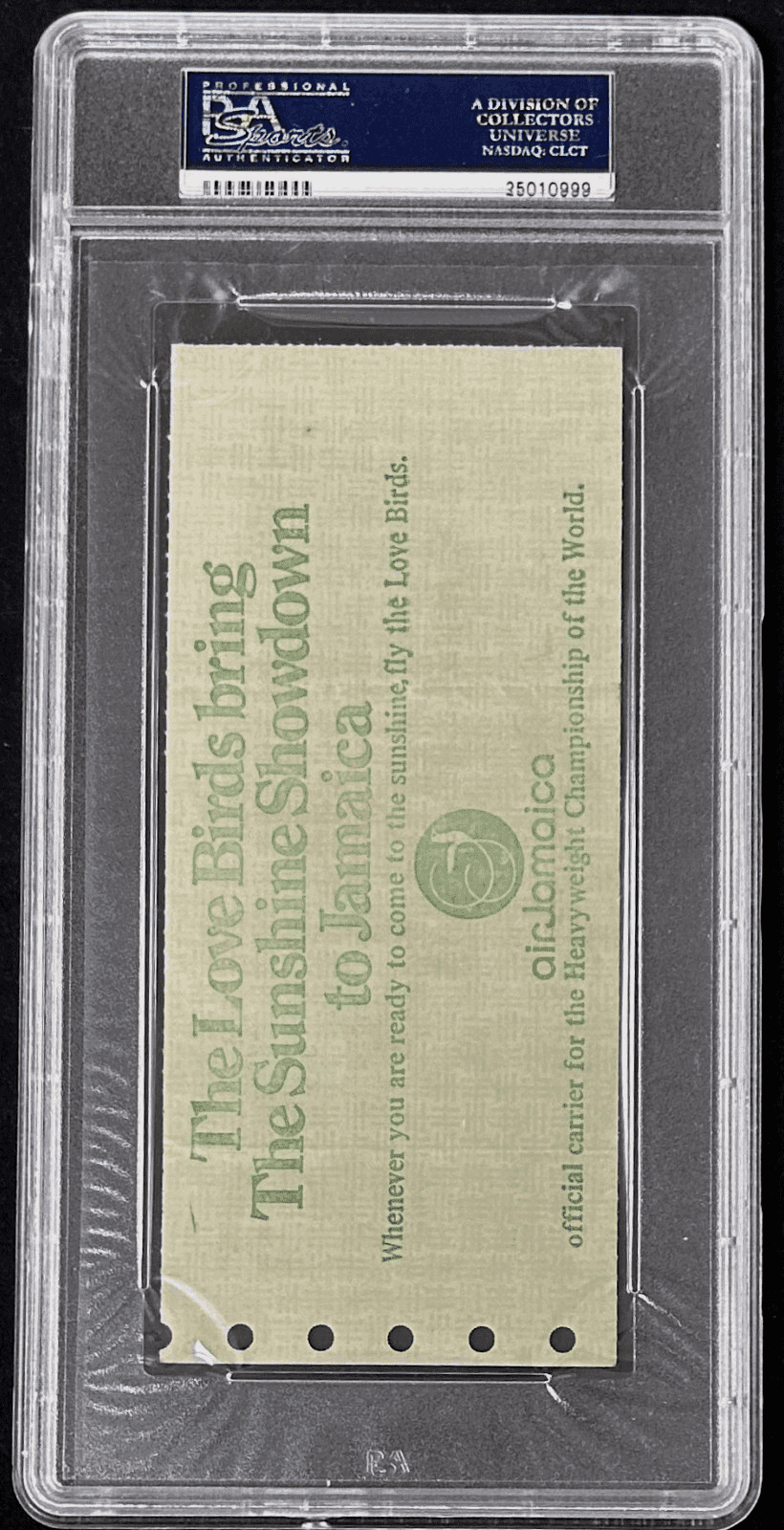 George Foreman vs Joe Frazier 1973 Boxing Ticket PSA 2 The Sunshine Showdown George Foreman Ticket Stub george-foreman-vs-joe-frazier-1973, view 3, supplier stock photo