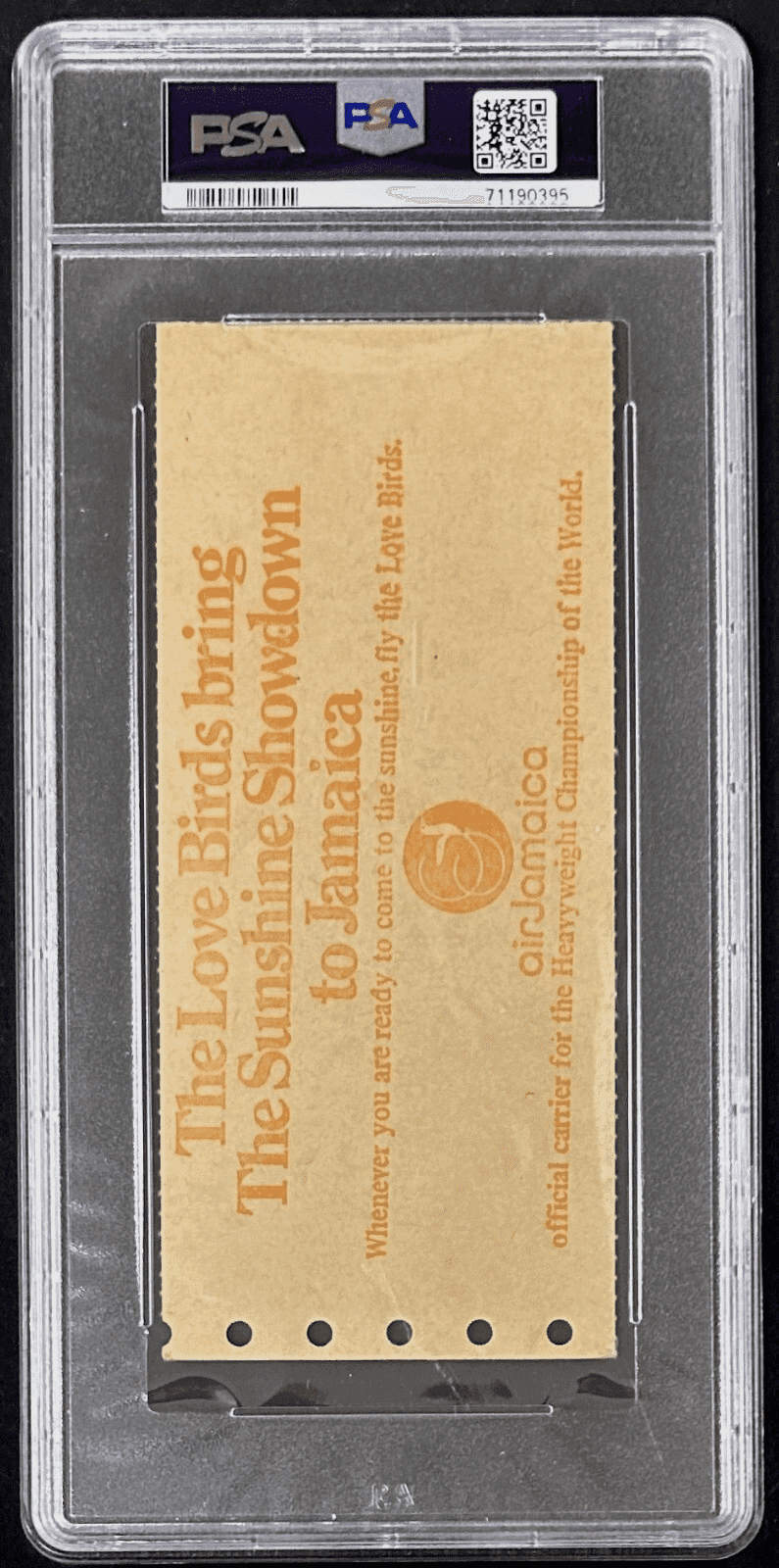 George Foreman vs Joe Frazier 1973 Boxing Ticket PSA 3 The Sunshine Showdown George Foreman Ticket Stub george-foreman-vs-joe-frazier-1973, view 3, supplier stock photo