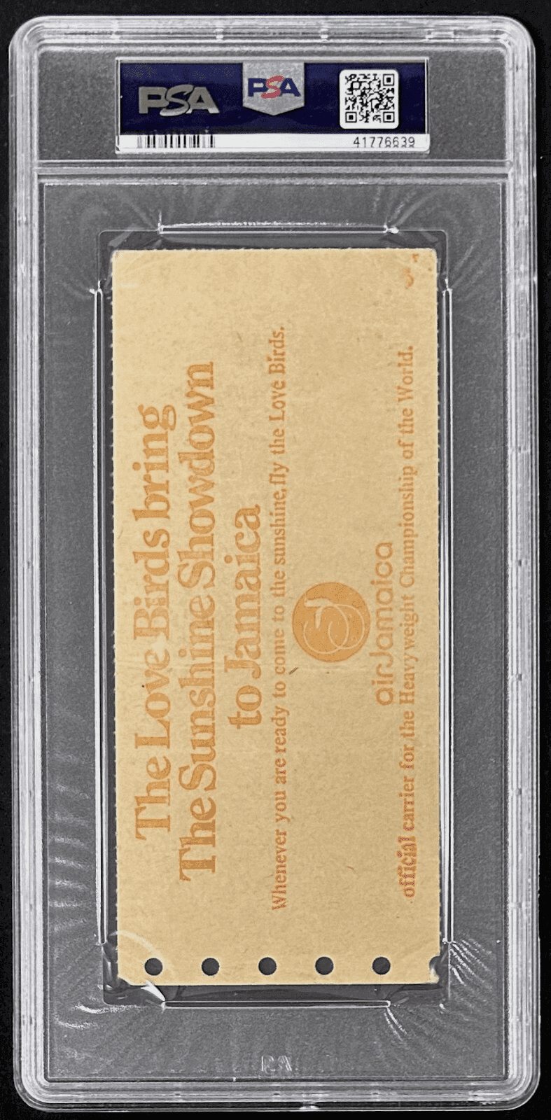 George Foreman vs Joe Frazier 1973 Boxing Ticket PSA 1.5 The Sunshine Showdown George Foreman Ticket Stub george-foreman-vs-joe-frazier-1973, view 3, supplier stock photo