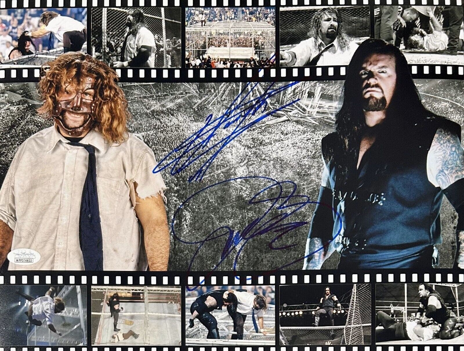 Undertaker and Mic Foley Mankind Signed Autographed 11×14 Photo JSA Authen WWE Undertaker Photo 11x14-undertaker-mic-foley-mankind-11-14, supplier stock photo