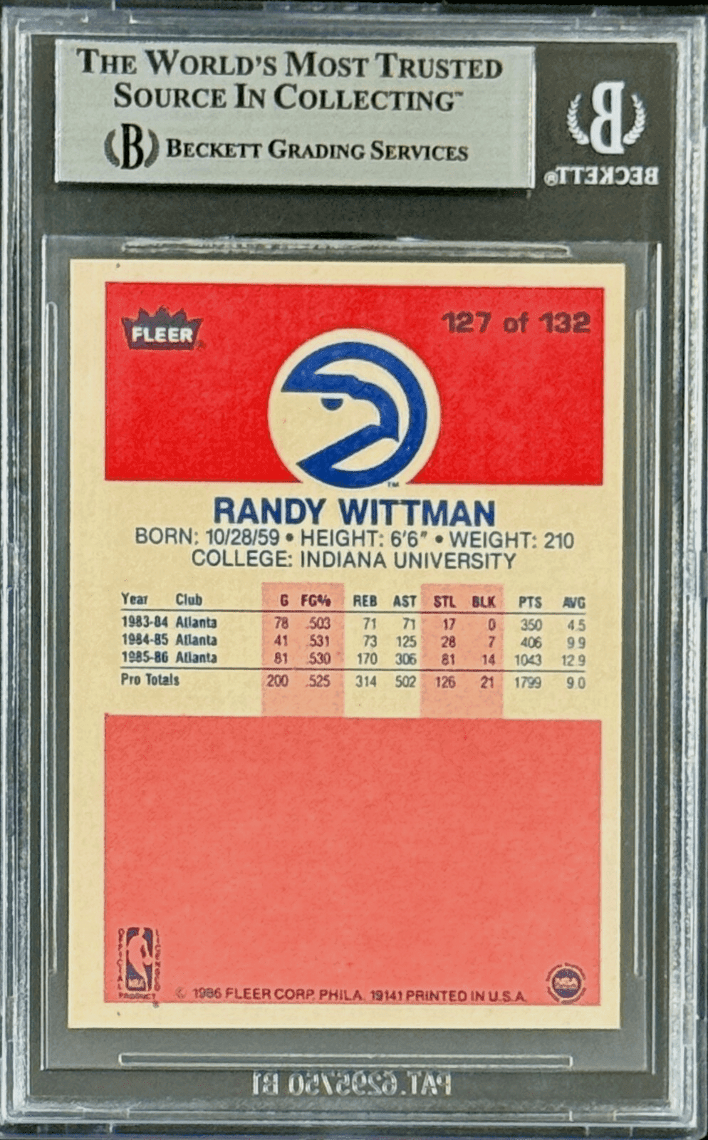 Randy Wittman Signed Autographed 1986-87 Fleer Card #127 Beckett 17400816 Randy Wittman Card 17400816, view 2, supplier stock photo