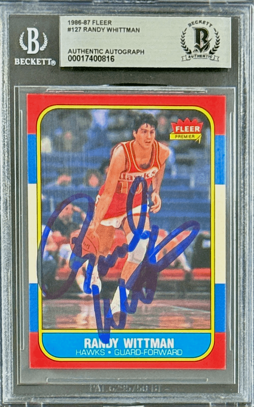 Randy Wittman Signed Autographed 1986-87 Fleer Card #127 Beckett 17400816 Randy Wittman Card 17400816, supplier stock photo