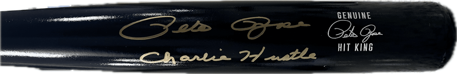 Pete Rose Signed Black Pete Rose Model Bat JSA & Rose Exclusive Holo Gold CH Pete Rose Bat pete-rose-black-model-holo-gold, Cincinnati Reds, view 2, supplier stock photo