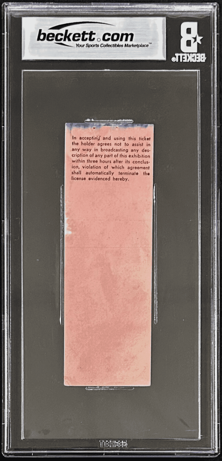 All Star Boxing Show 10/18/1950 Full Ticket BAS 3 VG Fusari vs Pellone Chicago Ticket Stub all-star-boxing-show-10-18, view 3, supplier stock photo