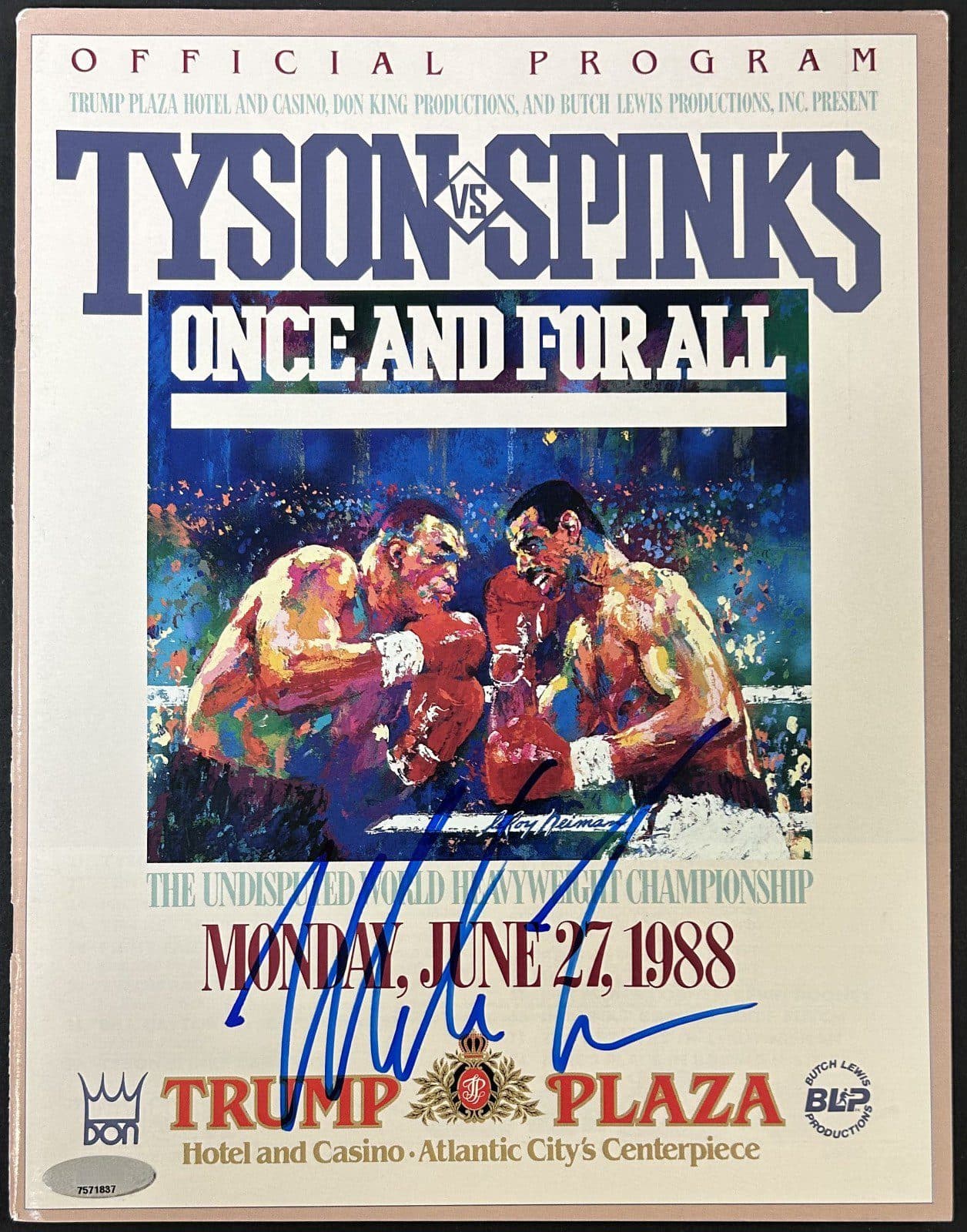 Mike Tyson Spinks Original Fight Program Signed Tristar 7571837 91 Sec KO Fight Mike Tyson Other 7571837-mike-tyson-spinks-original-fight-program, supplier stock photo