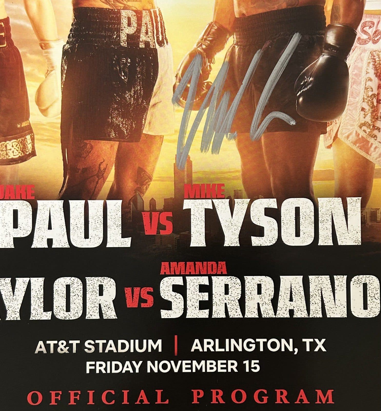 Mike Tyson vs Jake Paul Signed Fight Program JSA WB913288 Authenticated Mike Tyson Other wb913288, view 2, supplier stock photo