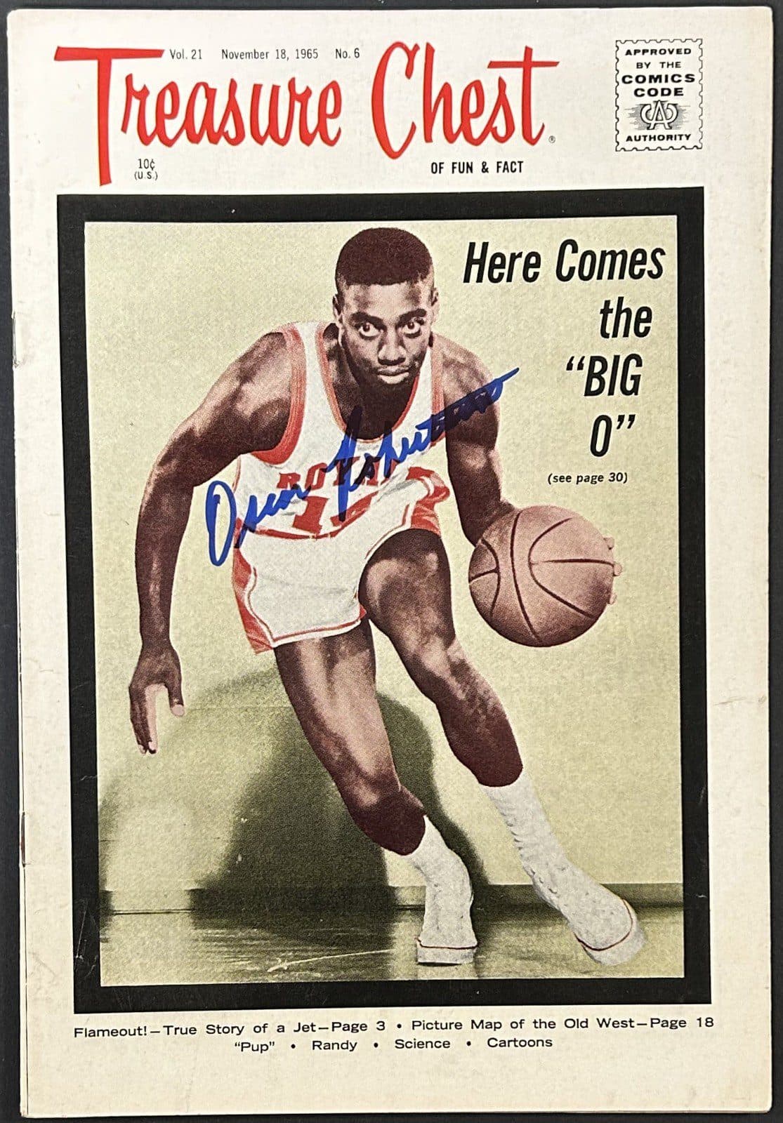 Oscar Robertson Signed Autographed Treasure Chest Comic Book 11/19/65 Vol 21 JSA Oscar Robertson Other oscar-robertson-treasure-chest-comic-book, supplier stock photo