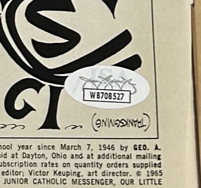 Oscar Robertson Signed Autographed Treasure Chest Comic Book 11/19/65 Vol 21 JSA Oscar Robertson Other oscar-robertson-treasure-chest-comic-book, view 3, supplier stock photo