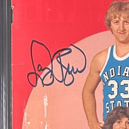 Larry Bird Signed Sports Illustrated Magazine 1st Cover 11/28/77 CGC 5.0 JSA Larry Bird Other larry-bird-illustrated-magazine-1st-cover, Indiana State Sycamores, view 2, supplier stock photo