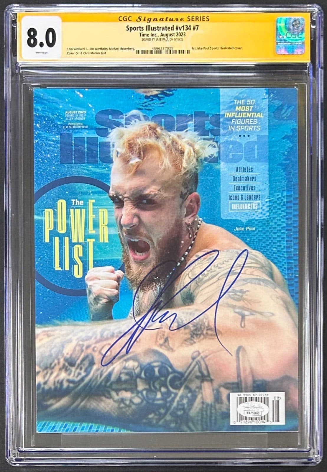 Jake Paul Signed Sports Illustrated Magazine 1st Cover August 2023 CGC 8.0 JSA Jake Paul Other jake-paul-illustrated-magazine-1st-cover, supplier stock photo