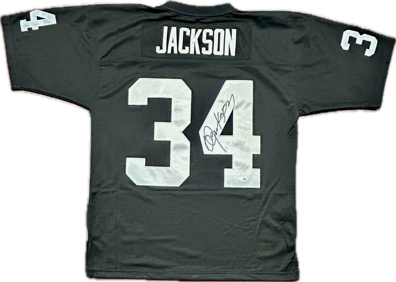 Bo Jackson Signed Mitchell & Ness Raiders Black Jersey JSA Authenticated Bo Jackson Jersey bo-jackson-mitchell-ness-black, Oakland Raiders, supplier stock photo