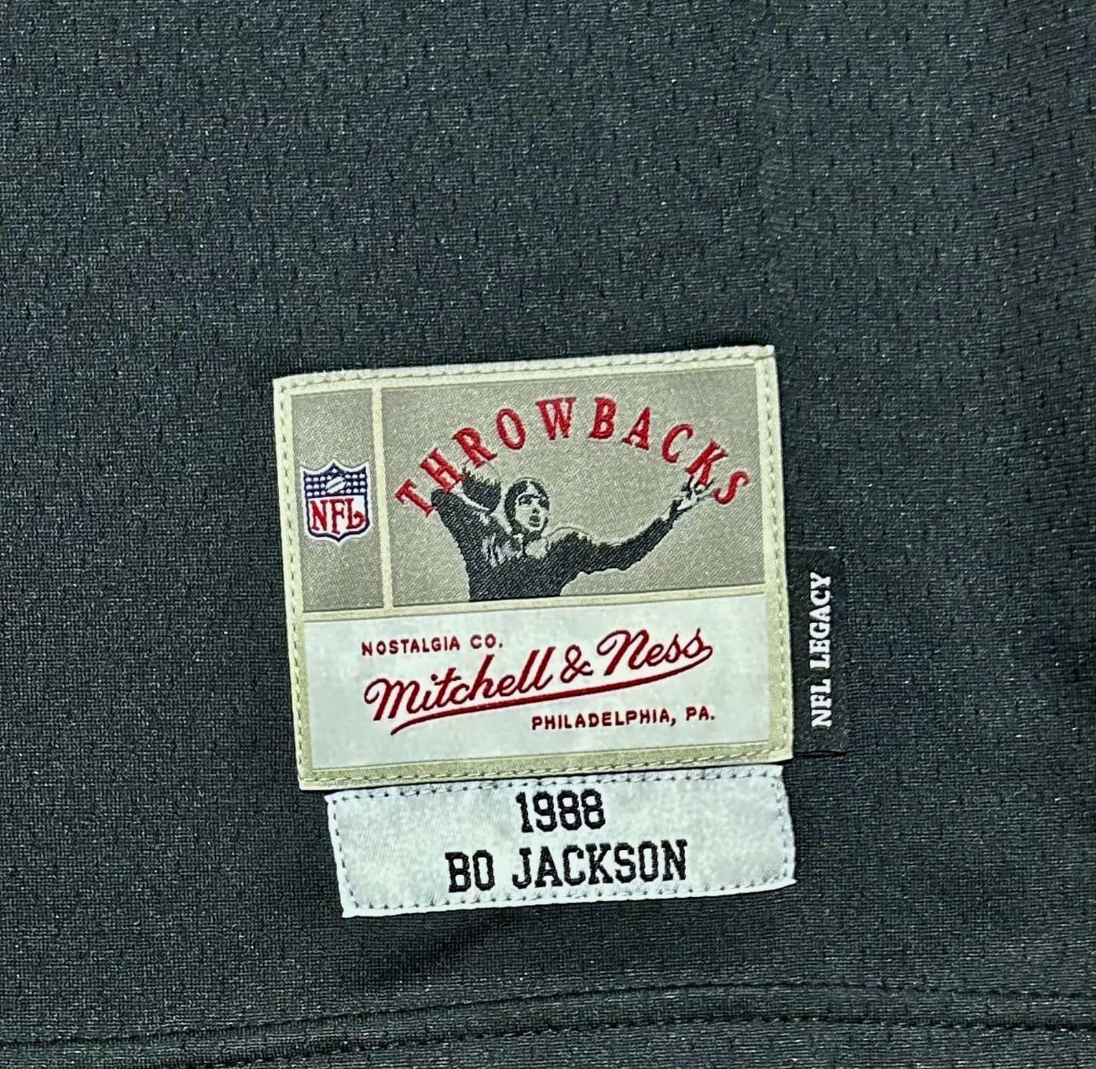 Bo Jackson Signed Mitchell & Ness Raiders Black Jersey JSA Authenticated Bo Jackson Jersey bo-jackson-mitchell-ness-black, Oakland Raiders, view 5, supplier stock photo