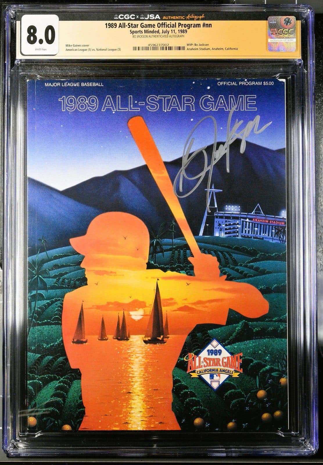 Bo Jackson Signed 1989 MLB All-Star Game Program CGC 8.0 JSA All-Star Game MVP Bo Jackson Other bo-jackson-1989-mlb-all-star, Kansas City Royals, supplier stock photo