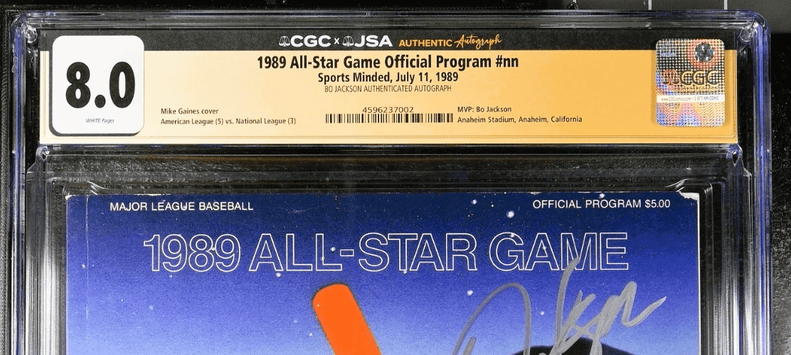 Bo Jackson Signed 1989 MLB All-Star Game Program CGC 8.0 JSA All-Star Game MVP Bo Jackson Other bo-jackson-1989-mlb-all-star, Kansas City Royals, view 3, supplier stock photo