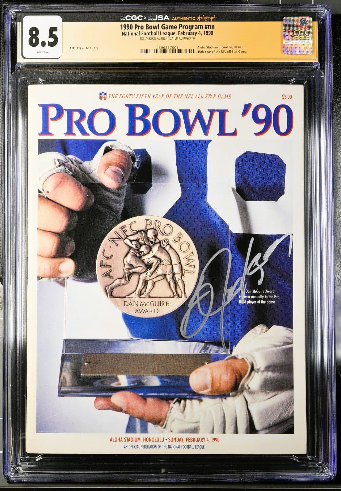 Bo Jackson Signed 1990 NFL Pro Bowl Game Program CGC 8.5 JSA Bo Jackson Other bo-jackson-1990-nfl-pro-bowl, Oakland Raiders, supplier stock photo