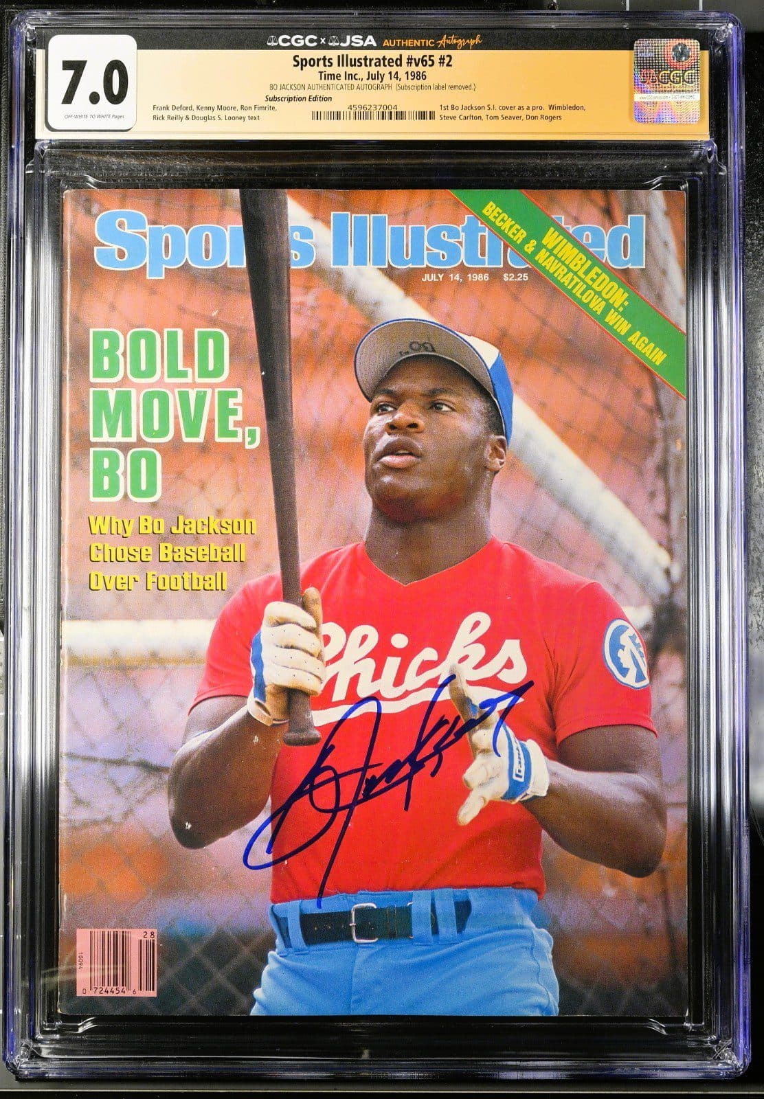 Bo Jackson Signed Sports Illustrated Magazine 7/14/1986 CGC 7.0 JSA 1st Cover Bo Jackson Other bo-jackson-illustrated-magazine-7-14, Kansas City Royals, supplier stock photo