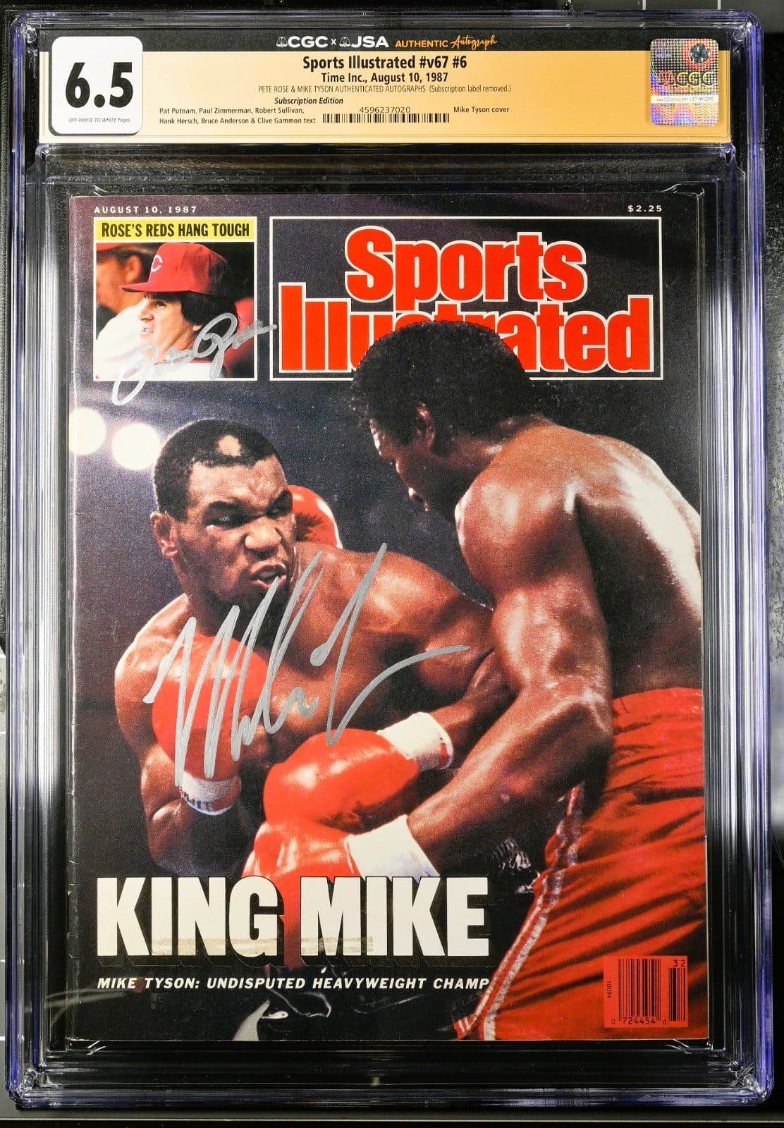 Mike Tyson & Pete Rose Signed Sports Illustrated Magazine 10/10/1987 CGC 6.5 JSA Mike Tyson Other mike-tyson-pete-rose-illustrated-magazine, supplier stock photo