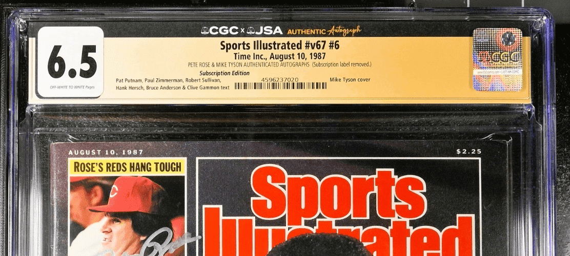 Mike Tyson & Pete Rose Signed Sports Illustrated Magazine 10/10/1987 CGC 6.5 JSA Mike Tyson Other mike-tyson-pete-rose-illustrated-magazine, view 4, supplier stock photo