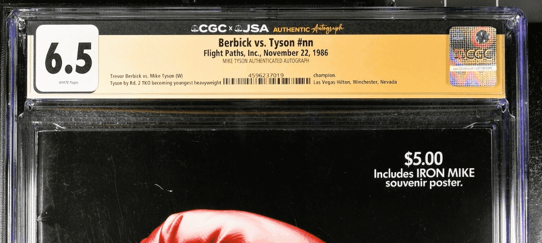 Mike Tyson vs Berbick Signed Program CGC 6.5 JSA Tyson Becomes Youngest Champion Mike Tyson Other mike-tyson-vs-berbick-program-cgc, view 3, supplier stock photo