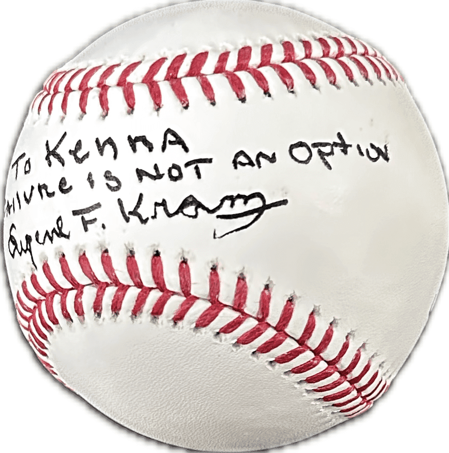 Eugene Gene Kranz Signed Autographed OMLB Baseball JSA Authenticated Apollo 11 Eugene Gene Kranz Ball eugene-gene-kranz-omlb-baseball-apollo, view 2, supplier stock photo