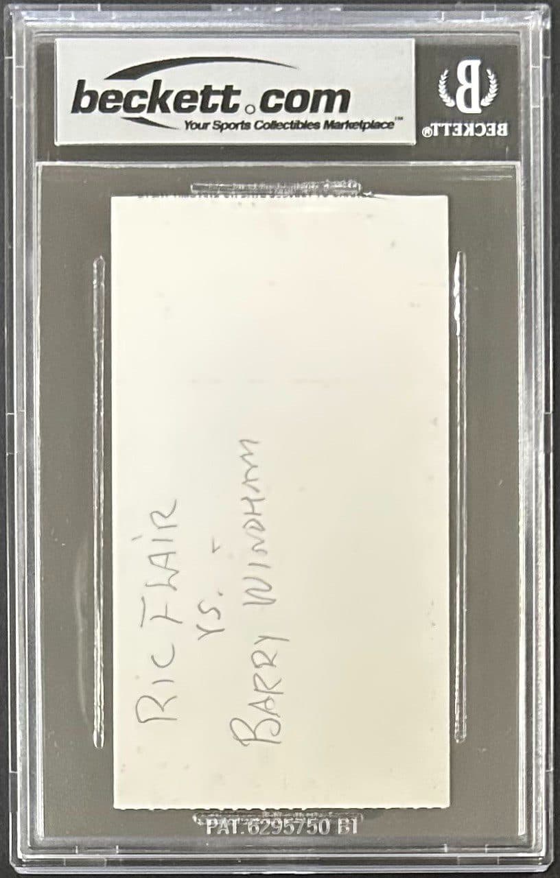 Ric Flair Signed CWF Jun. 26, 1984 Ticket Stub Beckett Authentic 18057339 Ric Flair Ticket Stub 18057339, view 3, supplier stock photo