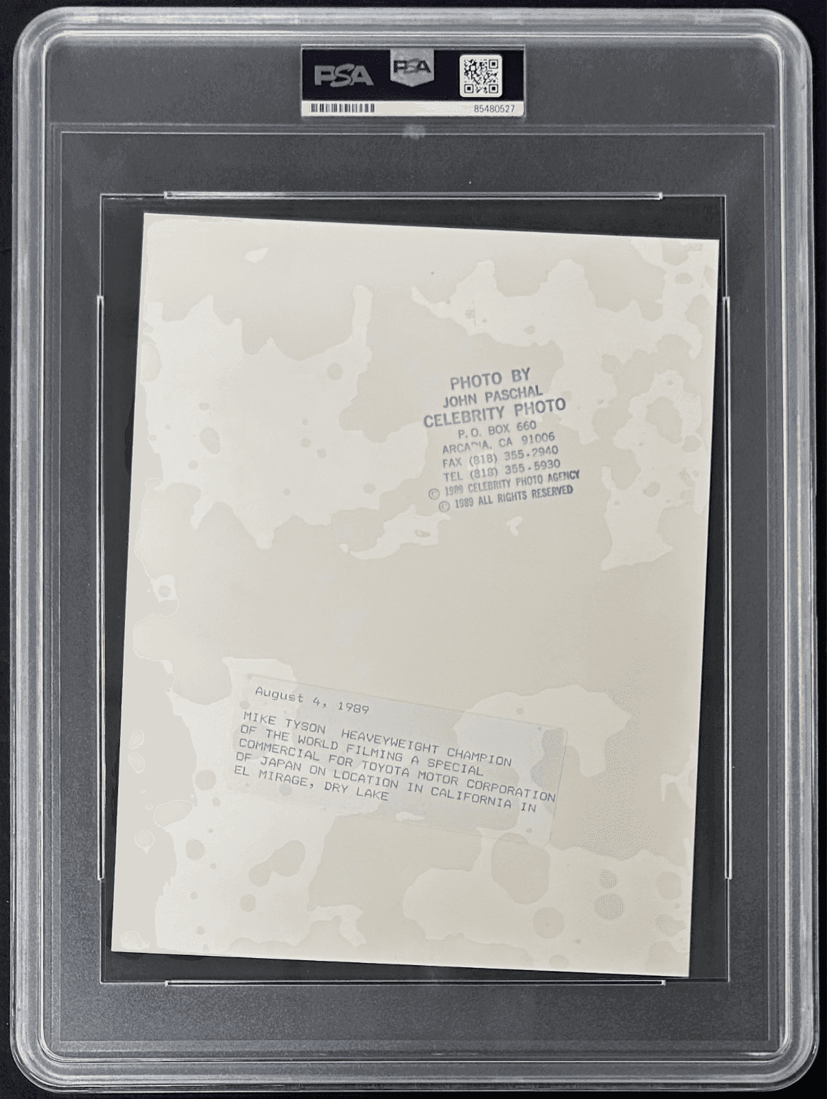 Mike Tyson Signed Original 1989 Type 1 Photograph PSA/DNA John Paschal Mike Tyson Photo mike-tyson-original-1989-type-1, view 3, supplier stock photo