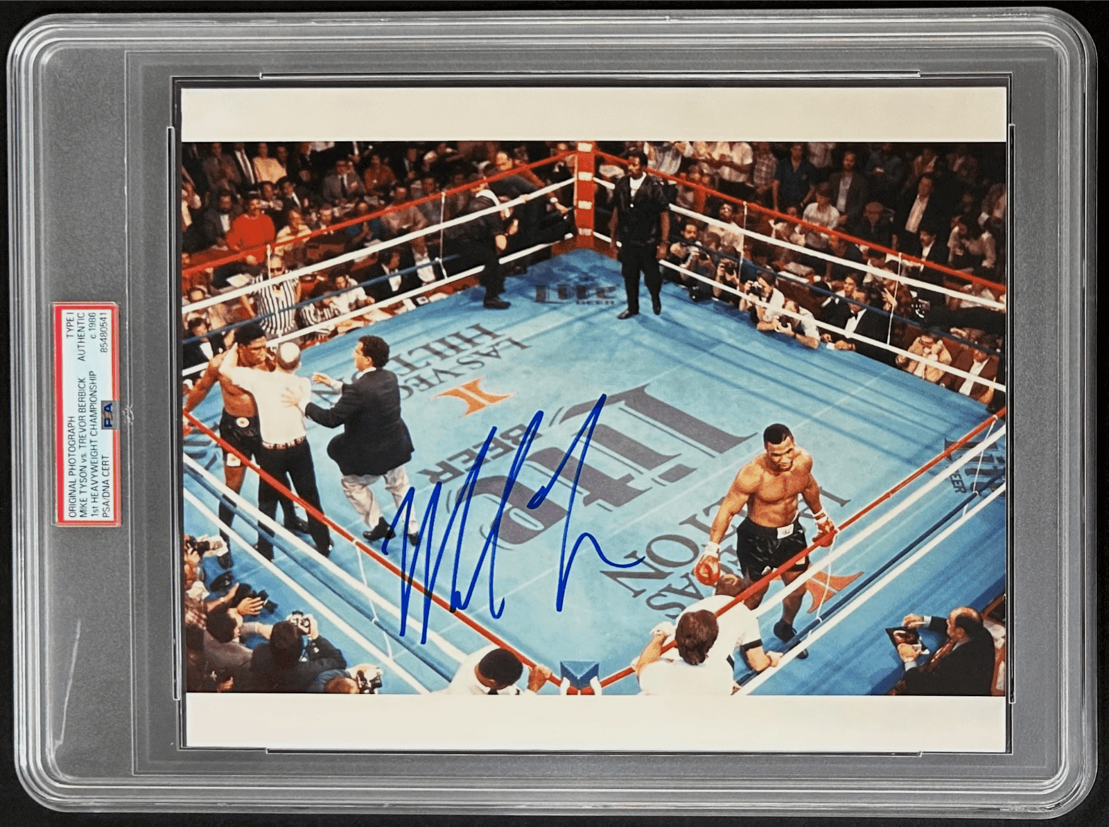 Mike Tyson Signed Original 1986 Type 1 Photo PSA/DNA 1st Championship vs Berbick Mike Tyson Photo mike-tyson-original-1986-type-1, supplier stock photo