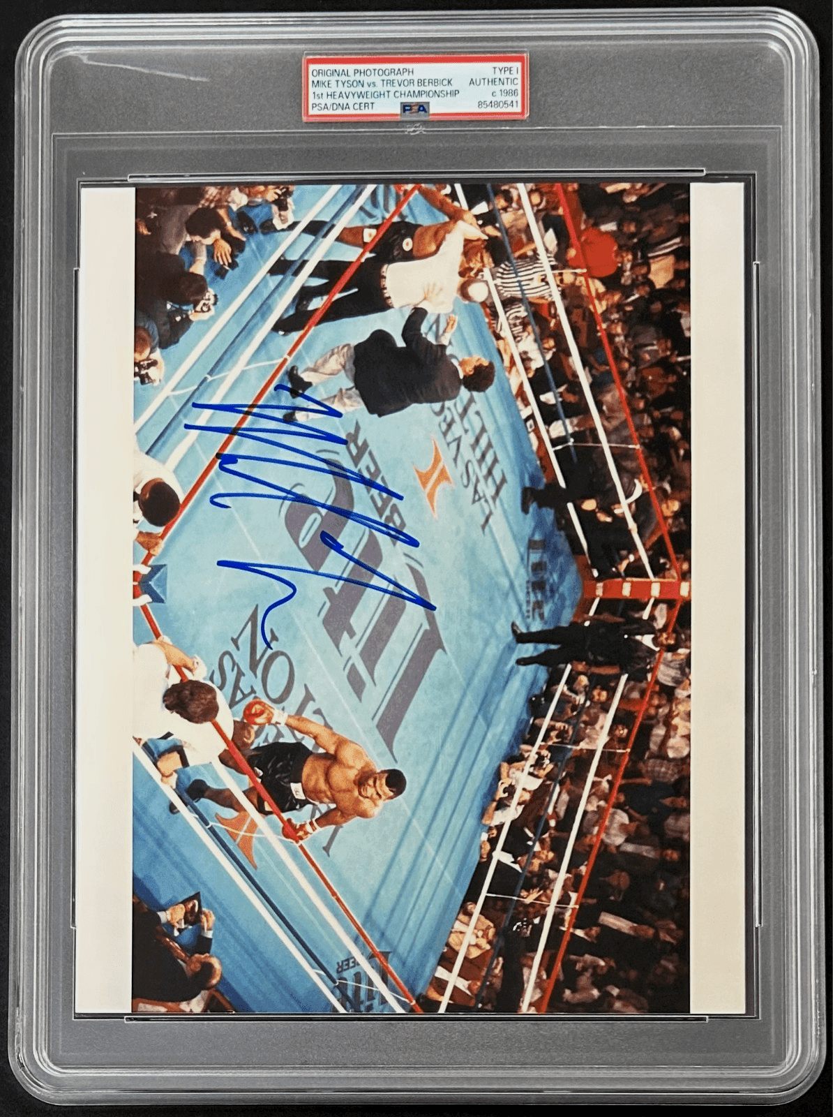 Mike Tyson Signed Original 1986 Type 1 Photo PSA/DNA 1st Championship vs Berbick Mike Tyson Photo mike-tyson-original-1986-type-1, view 2, supplier stock photo