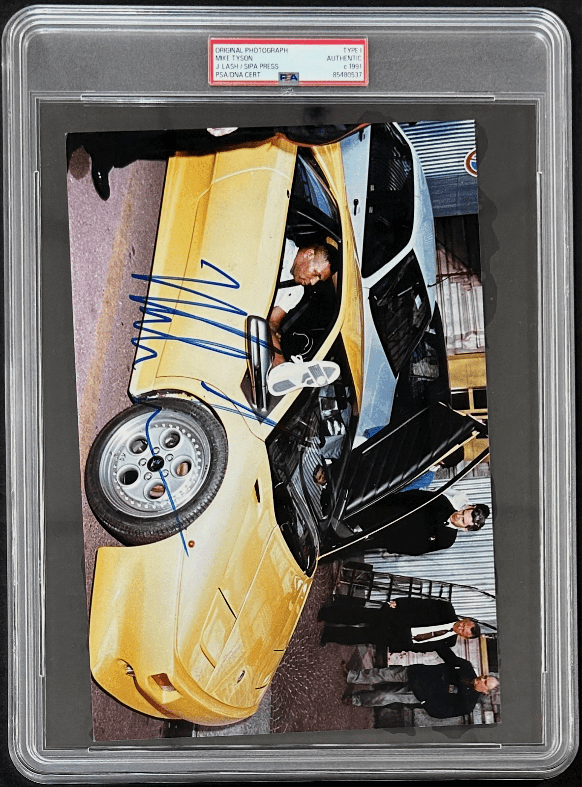 Mike Tyson Signed Original 1991 Type 1 Photograph PSA/DNA Lamborghini in Rome Mike Tyson Photo mike-tyson-original-1991-type-1, view 2, supplier stock photo