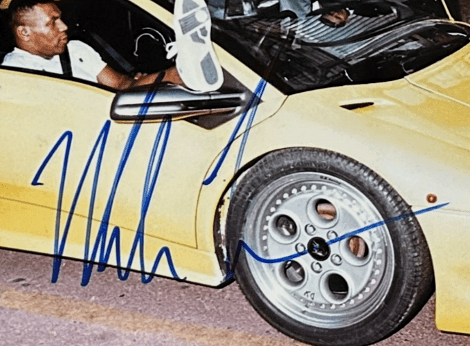 Mike Tyson Signed Original 1991 Type 1 Photograph PSA/DNA Lamborghini in Rome Mike Tyson Photo mike-tyson-original-1991-type-1, view 3, supplier stock photo