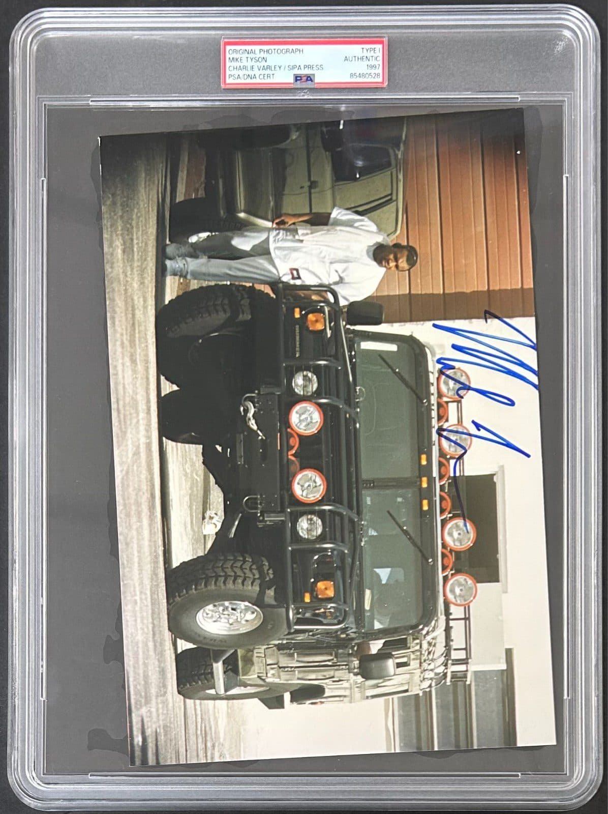 Mike Tyson Signed Original 1997 Type 1 Photograph PSA/DNA Hummer Mike Tyson Photo mike-tyson-original-1997-type-1, view 2, supplier stock photo