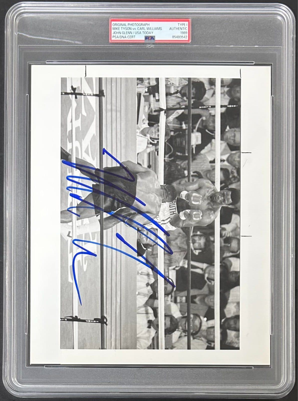 Mike Tyson Signed Original 1989 Type 1 Photograph PSA/DNA Tyson vs Williams 1 Mike Tyson Photo mike-tyson-original-1989-type-1, view 2, supplier stock photo