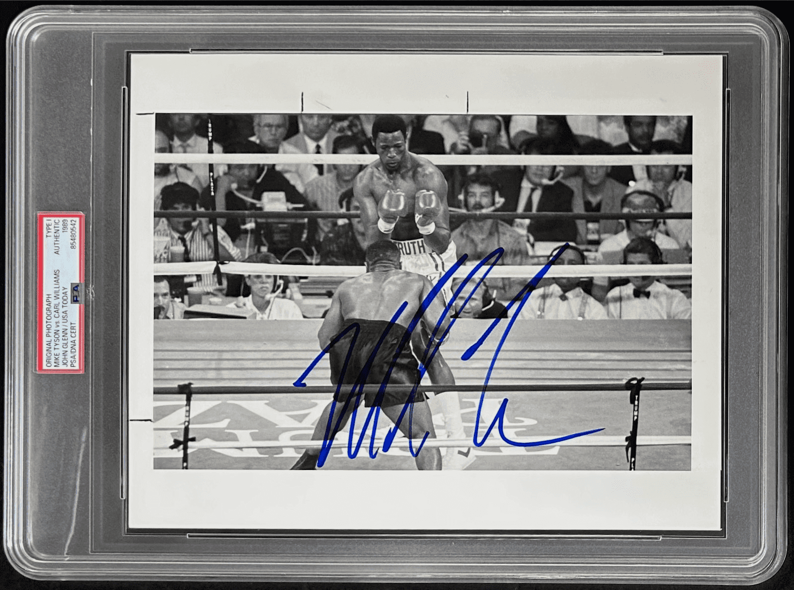Mike Tyson Signed Original 1989 Type 1 Photograph PSA/DNA Tyson vs Williams 1 Mike Tyson Photo mike-tyson-original-1989-type-1, supplier stock photo