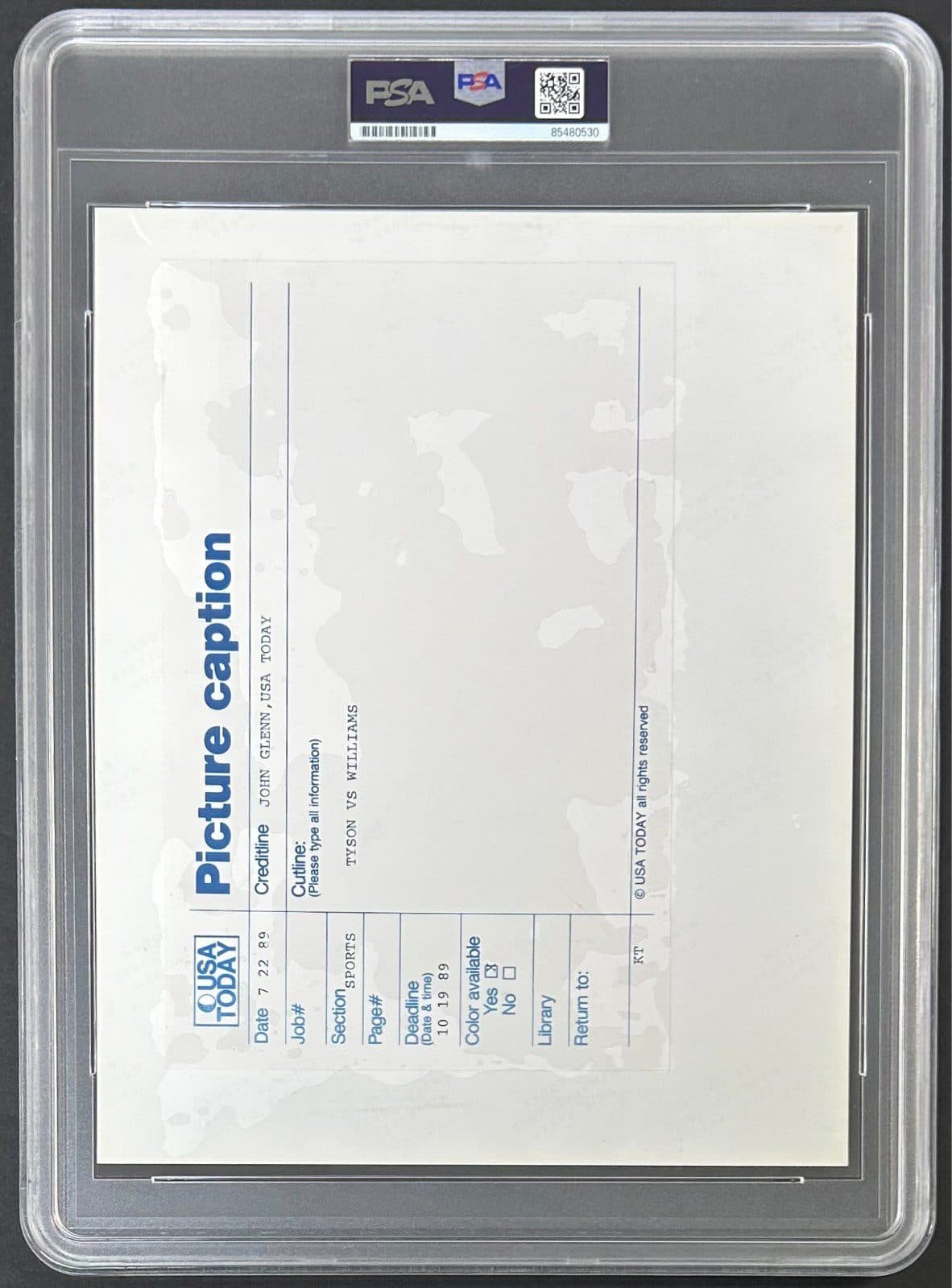Mike Tyson Signed Original 1989 Type 1 Photograph PSA/DNA Tyson vs Williams 2 Mike Tyson Photo mike-tyson-original-1989-type-1, view 4, supplier stock photo