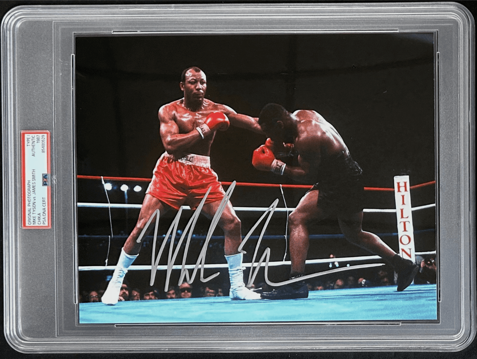Mike Tyson Signed Original 1987 Type 1 Photograph PSA/DNA Tyson vs James Smith Mike Tyson Photo mike-tyson-original-1987-type-1, supplier stock photo