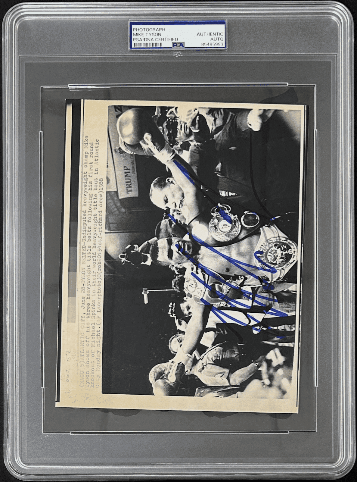 Mike Tyson Signed 1988 Type 3 Photograph PSA/DNA with Belts After Spinks Fight Mike Tyson Photo mike-tyson-1988-type-3-photograph, view 2, supplier stock photo