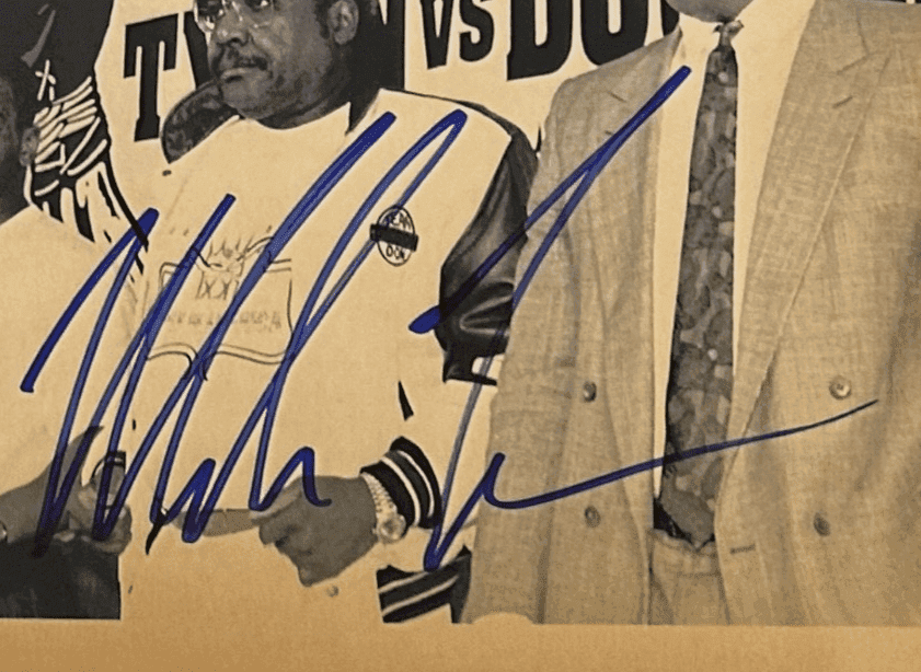 Mike Tyson Signed 1990 Type 3 Photograph PSA/DNA w Buster Douglas & Don King Mike Tyson Photo mike-tyson-1990-type-3-photograph, view 3, supplier stock photo