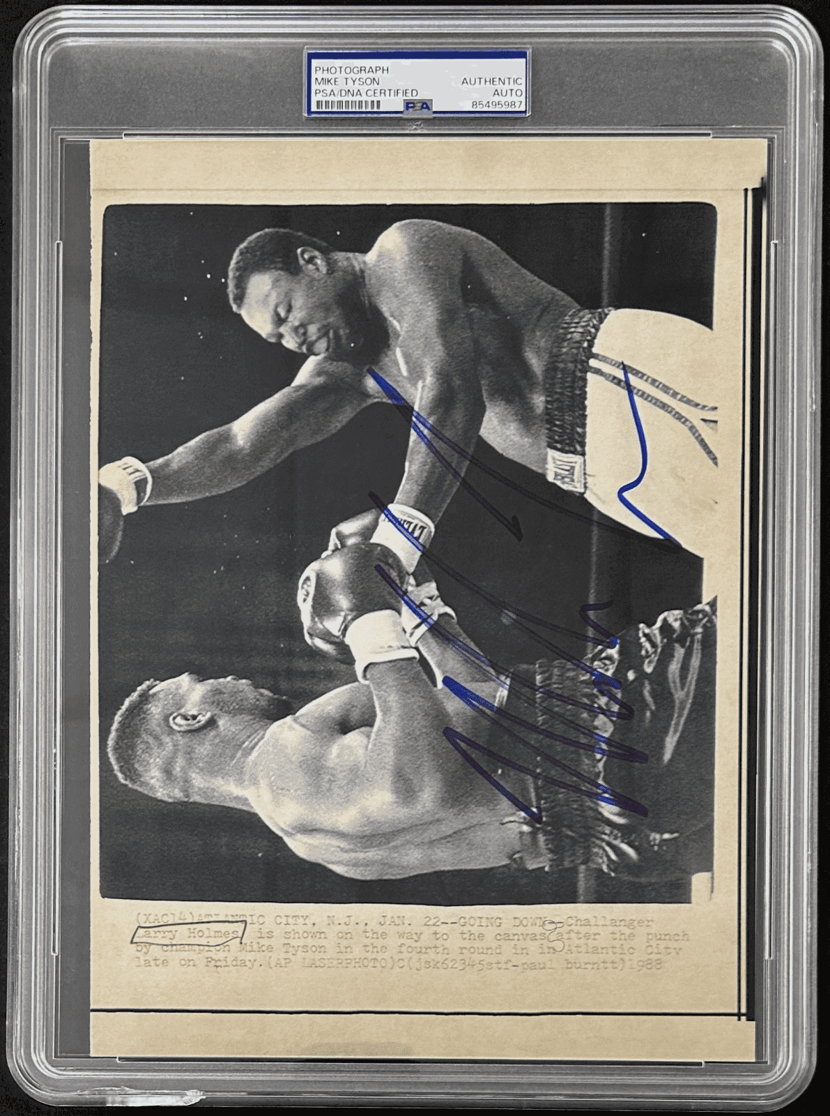 Mike Tyson Signed 1988 Type 3 Photograph PSA/DNA Tyson vs Larry Holmes Mike Tyson Photo mike-tyson-1988-type-3-photograph, view 2, supplier stock photo
