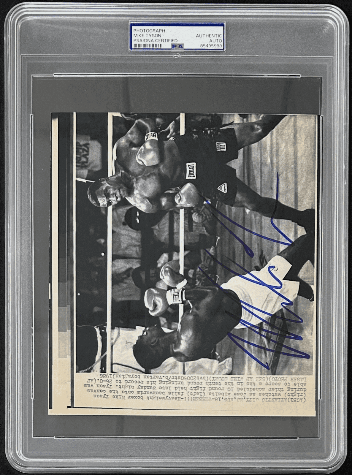 Mike Tyson Signed 1988 Type 3 Photograph PSA/DNA Tyson vs Jose Ribalta Mike Tyson Photo mike-tyson-1988-type-3-photograph, view 2, supplier stock photo