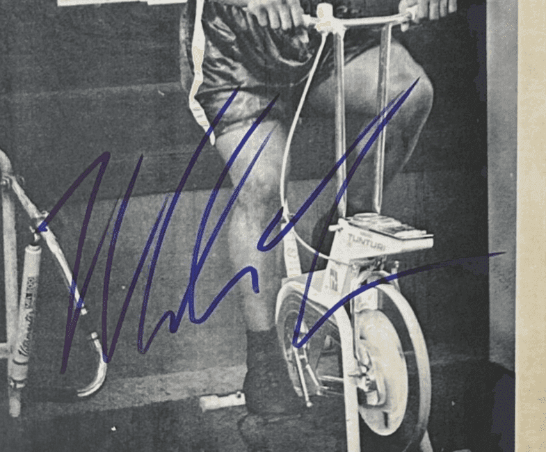 Mike Tyson Signed 1987 Type 3 Photograph PSA/DNA Working The Bike Mike Tyson Photo mike-tyson-1987-type-3-photograph, view 2, supplier stock photo