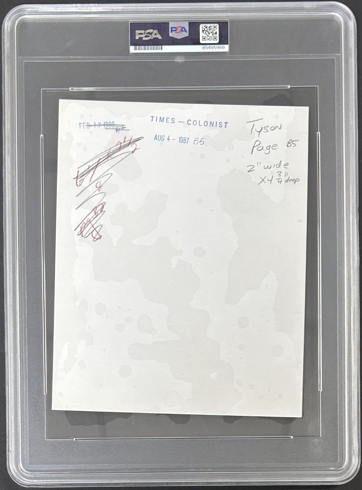 Mike Tyson Signed 1986 Type 3 Photograph PSA/DNA After Jesse Ferguson TKO Mike Tyson Photo mike-tyson-1986-type-3-photograph, view 3, supplier stock photo