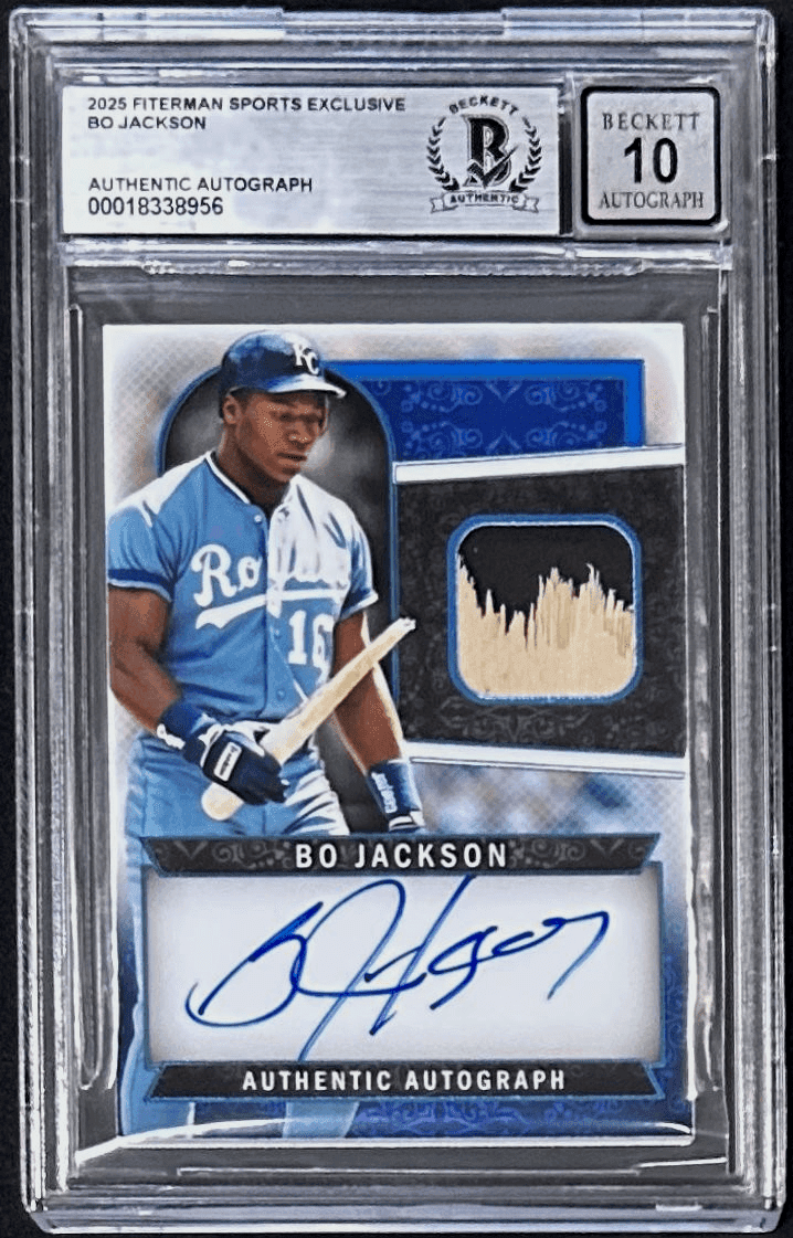 Bo Jackson Signed 2025 Fiterman Sports Card Beckett Auto 10 18338956 Bo Jackson Card 18338956, supplier stock photo