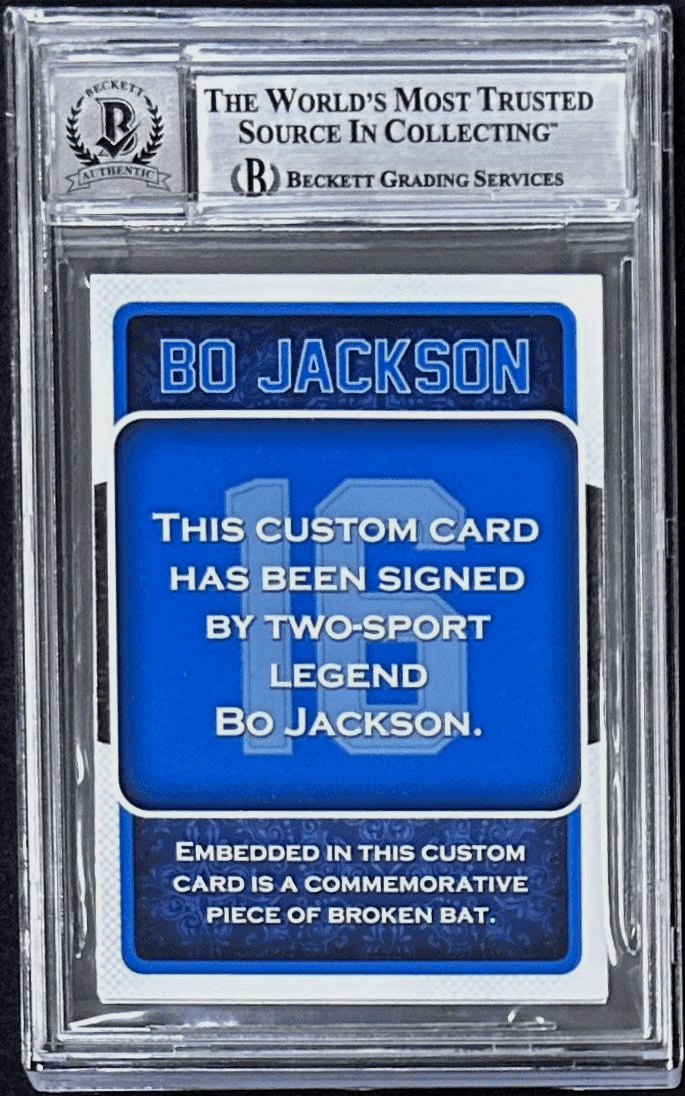 Bo Jackson Signed 2025 Fiterman Sports Card Beckett Auto 10 18338956 Bo Jackson Card 18338956, view 2, supplier stock photo