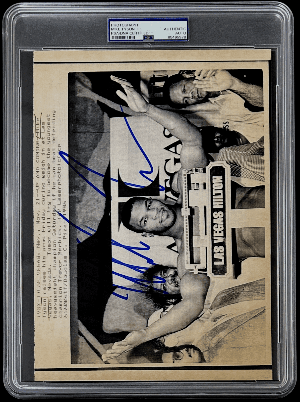Mike Tyson Signed 1986 Type 3 Photograph PSA/DNA Weigh In Trevor Berbick Fight Mike Tyson Photo mike-tyson-1986-type-3-photograph, view 2, supplier stock photo