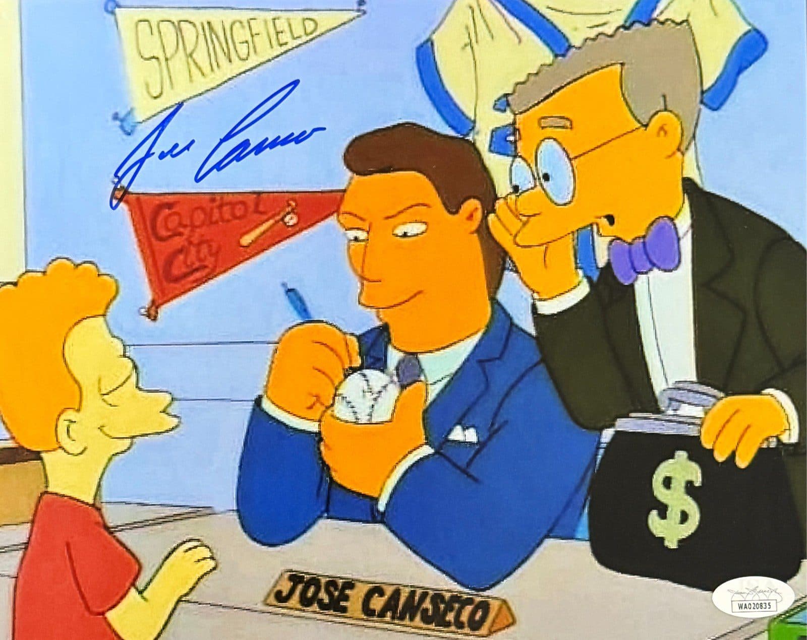 Jose Canseco Signed Autograph 8×10 Photo JSA Authenticated Simpsons #8 Jose Canseco Photo 8x10-jose-canseco-8-10-simpsons, supplier stock photo