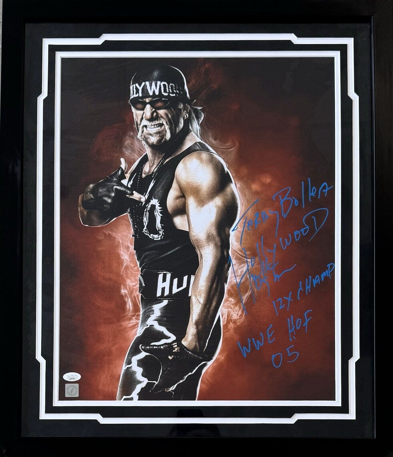 Terry Bollea Hollywood Hulk Hogan Signed Autographed Framed 16×20 Photo JSA Hulk Hogan Photo 16x20-terry-bollea-hollywood-hulk-hogan-framed, supplier stock photo