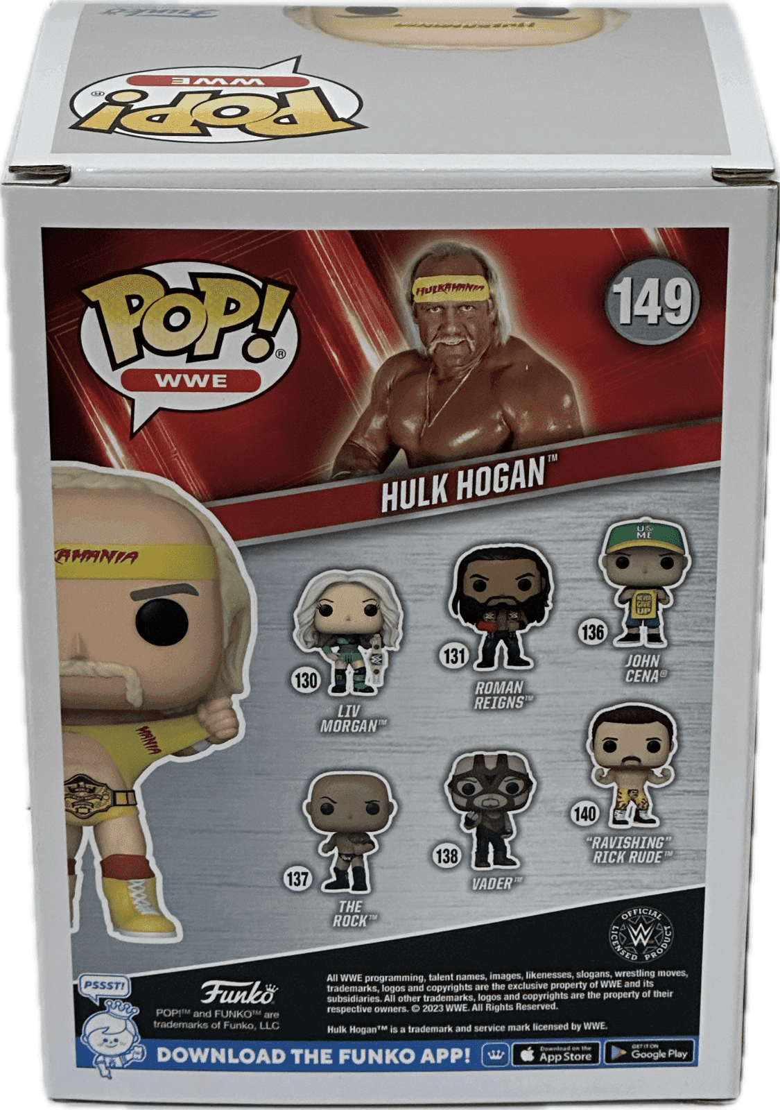 Hulk Hogan Signed Autographed Funko POP 149 JSA Authenticated Yellow Hulk Hogan Other hulk-hogan-funko-pop-149-yellow, view 5, supplier stock photo