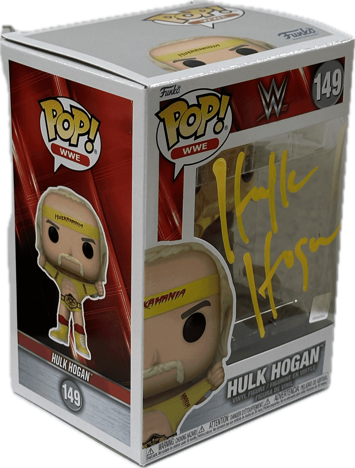 Hulk Hogan Signed Autographed Funko POP 149 JSA Authenticated Yellow Hulk Hogan Other hulk-hogan-funko-pop-149-yellow, view 4, supplier stock photo