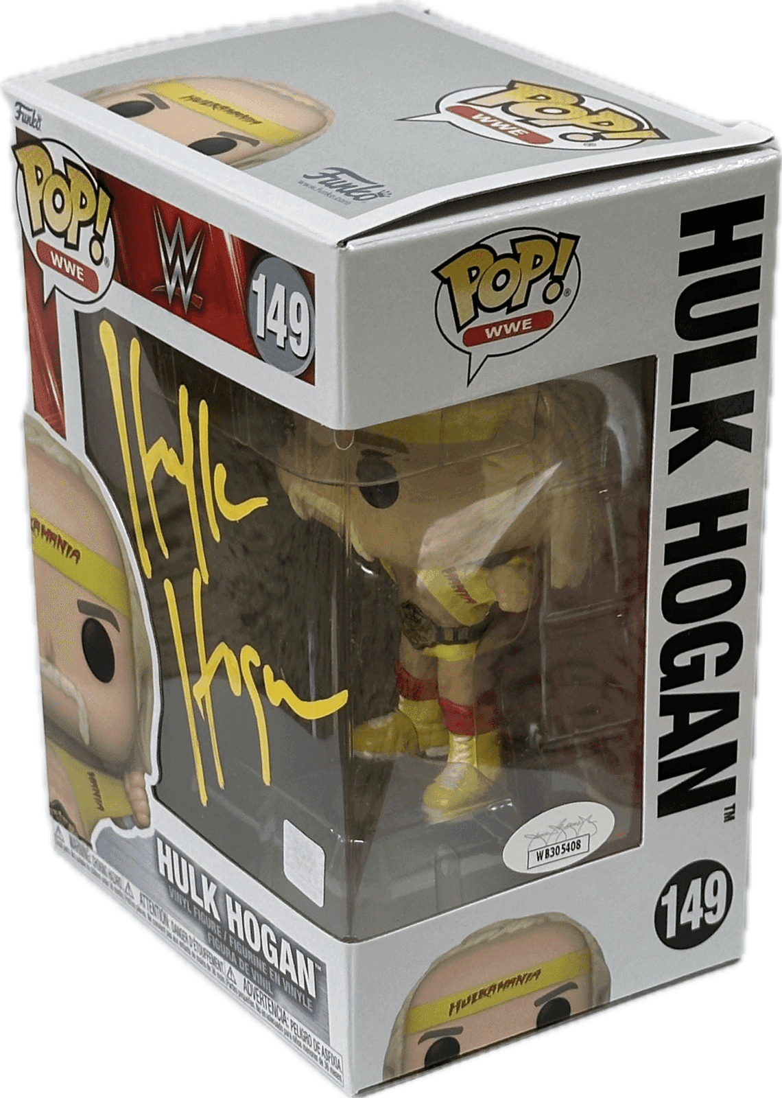 Hulk Hogan Signed Autographed Funko POP 149 JSA Authenticated Yellow Hulk Hogan Other hulk-hogan-funko-pop-149-yellow, view 3, supplier stock photo